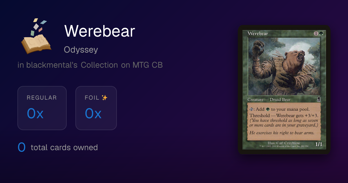 Werebear - MTG Collection Builder